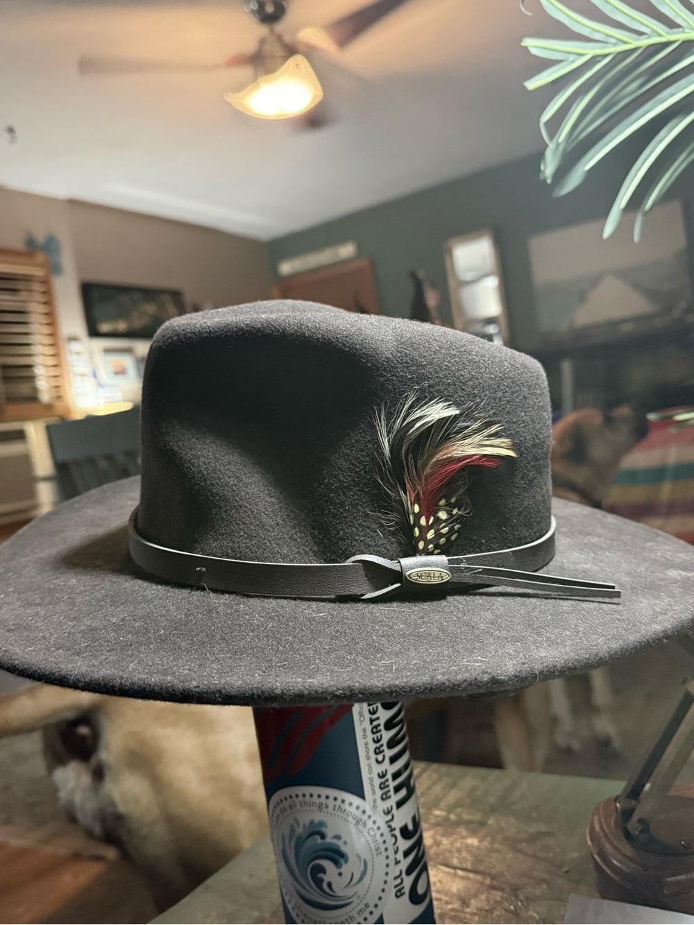 Scala Brown Wool Fedora with Inner Trim never worn